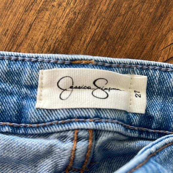 Jessica Simpson light wash blue denim jeans button fly flirt straight boot sz 27 - Picture 4 of 15